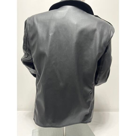 Bar III Faux Leather Moto Jacket Black Petite Small PS NWT - Picture 2 of 16